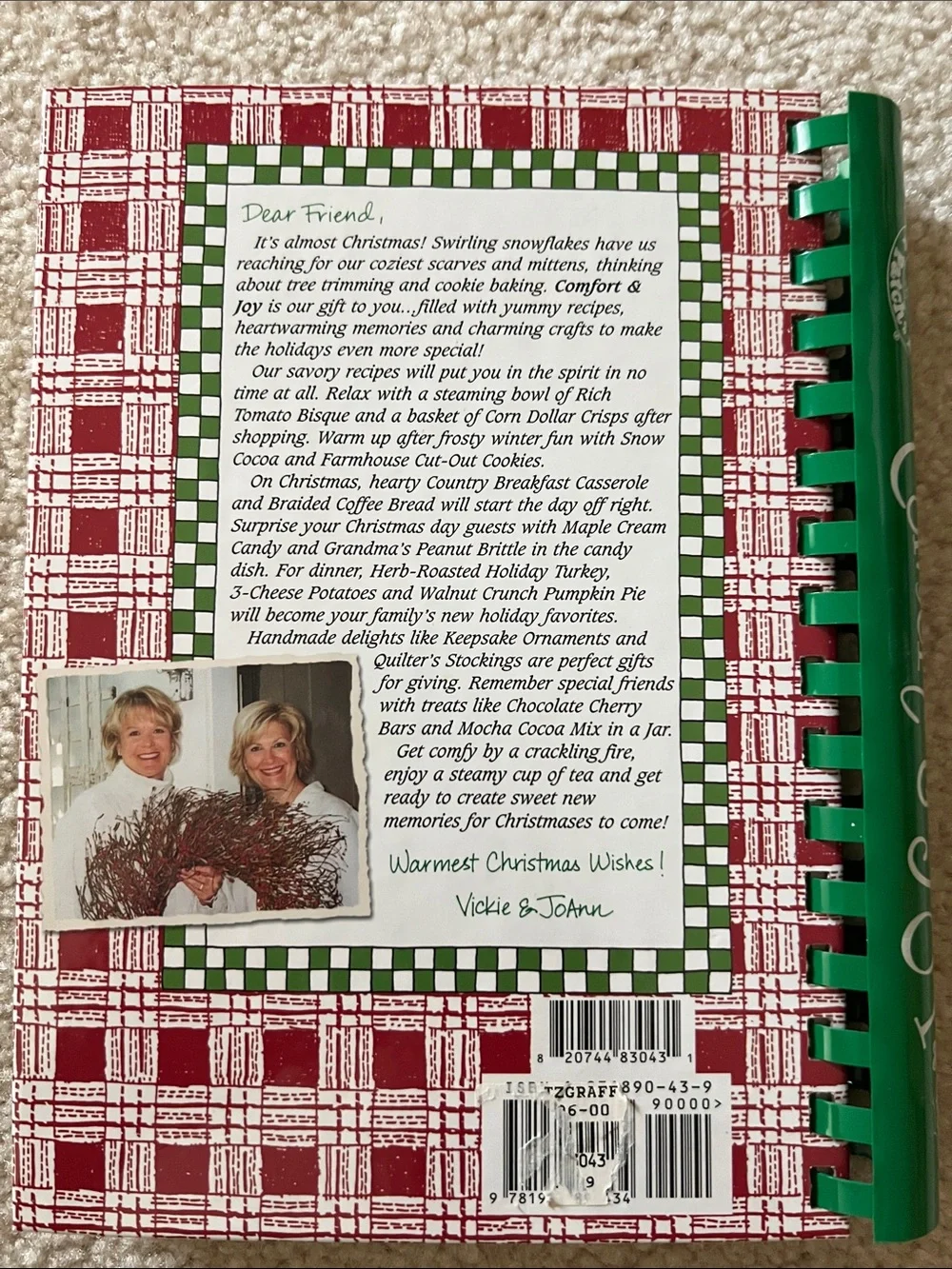 Gooseberry Patch Comfort & Joy Cookbook - EC